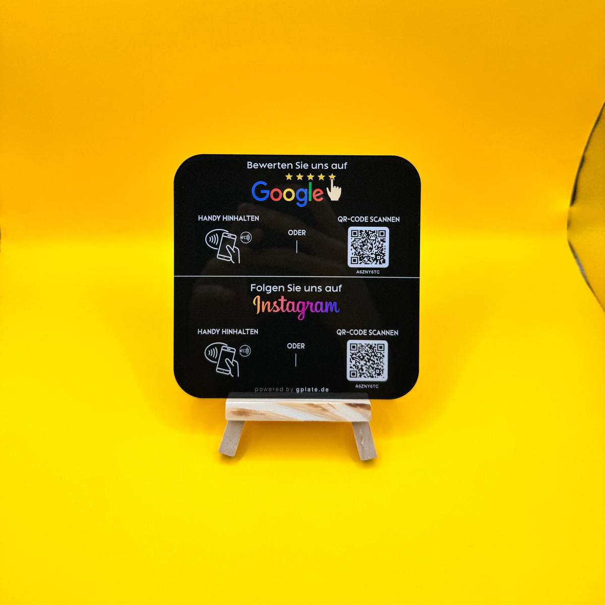 Holzhalterung für GPlate Acrylplatten