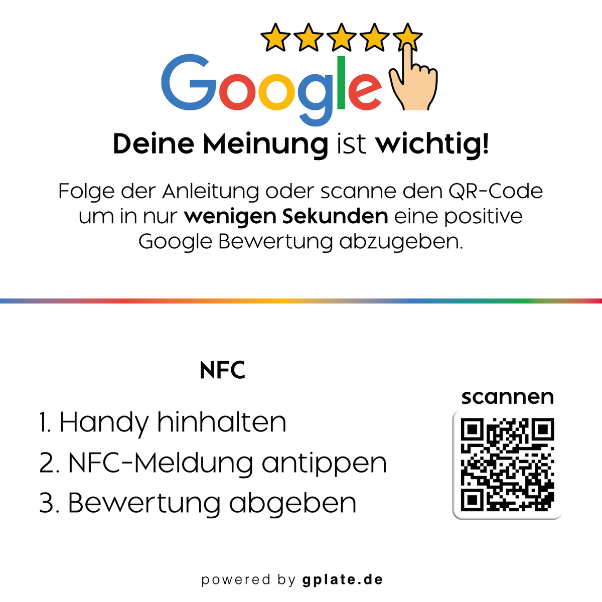 Revplate – NFC-Acrylplatte für Google Bewertungen